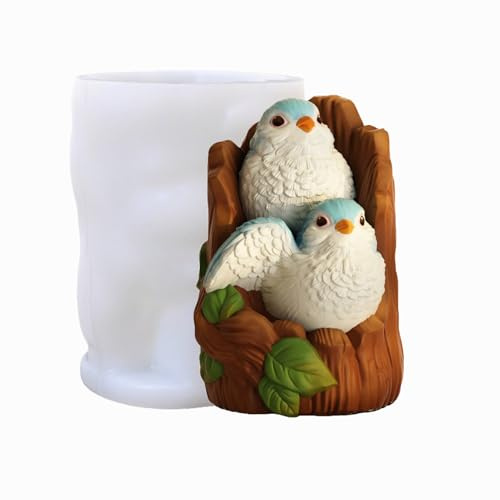 3D Kerzenformen Zum Gießen Vogel Silikonform Tiere Kerzen Form Silikonformen Gießformen Frühling Seifengießform Sommer Gießformen Silikon Giessform Epoxidharz Formen Für Home Dekoration Form (Vogel)