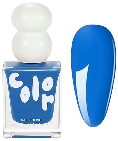 Nail Varnish - Light Blue Nail Polish - Quick Dry, Long Lasting Light Blue Lacquer - No Need UV, Chip Resistant Polish for Women - Perfect for DIY Manicure at Home