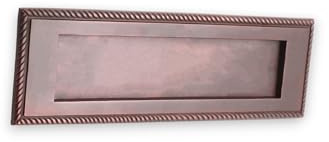 Infinity Decor Aged Bronze Georgian Style 10” (250mm) Sprung Letter Postal Plate for Front Doors