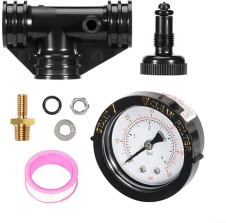 154687 Kit de soupape de décharge d'air pour filtre à sable Pentair pour filtre à sable Triton II, soupape de purge manuelle avec manomètre