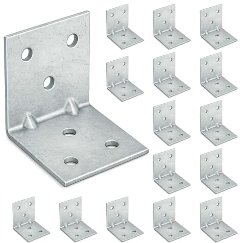 OMIDEAS 15 x Equerre d'assemblage (40 x 40 x 40 x 1.5) Equerre de Fixation Angle Droit Support en forme de L, Équerre Angle 90 Degrés en Acier, Équerre de Coin
