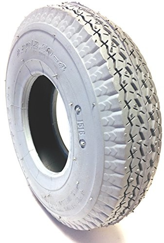 CST Rollstuhlreifen 2.80/2.50-4, 4PR, grau, Straßenprofil Leichtlauf, Stabiler Reifenaufbau in 4 PR, Rollstuhl Reifen für Elektromobil, Scooter, E-Rollstuhl