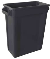 Chabrias Ltd 87 Litre Slim Bin Recycling Container, Space Saving Design, Rectangular for Home, Office, Kitchen – Commercial Product Vented Slim Waste Receptacle Bin (1, Black)