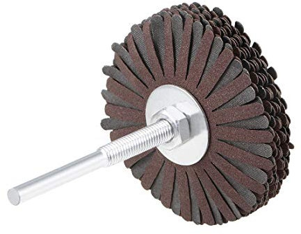 sourcing map Schleifstoff Schleifrad ⌀‌80mm Schleifstern 1/4-Zoll Schaft für die Holzbearbeitung Wurzelschnitzerei Möbel Polieren 240 Körnung