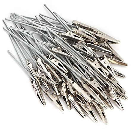 Metall Alligator Clips, 50 Stück Drahtklammern für Fotos und Memo Karten, 10,2 cm Länge, Dekorative Halterung Zubehör