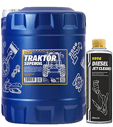 MANNOL 10l, 7406 Traktor Superoil API SG/CD + Diesel Jet Cleaner Düsenreiniger - Kraftstoff Additiv 250 ml