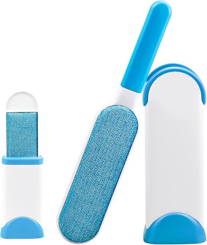 CYSJ Brosse Anti Poils Animaux Brosse de Nettoyage Magique Réutilisable Enlève Poils pour enlever Les Poils d’Animaux de Compagnie avec Auto-Nettoyage Retirer Chien Chat Cheveux (Bleu)
