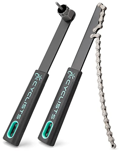 cyclists Cassette Removal Tool Sets - Chain Whip & Lock Ring Tool for Shimano HG Cassette/Freewheel Install Removal MTB Road Bike 7 8 9 10 11 Speed (Black)