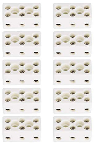 EVTSCAN 10 pz 3 Vie 24A Morsettiera In Ceramica Connettore Filo Resistente Alle Alte Temperature
