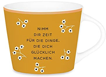 GRAFIK WERKSTATT Das Original Espresso-Tasse mit Echtgold Porzellan Tasse 50 ml Nimm dir Zeit, Gold