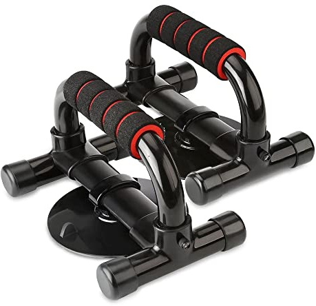 Lions Push Up Handles Pair - Fitness Press Up Bars with Non-Slip Foam Handles for Strong Grip, Ideal for Shoulder Chest Training, Home Gym Workout Exercise Push Up Bar, Black