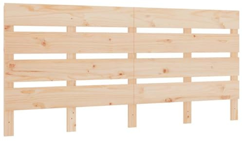 vidaXL Cabecero de Cama Cabezal Dormitorio Estructura Habitación Mobiliario Muebles Decoración Adorno Madera Maciza de Pino 135x3x80 cm
