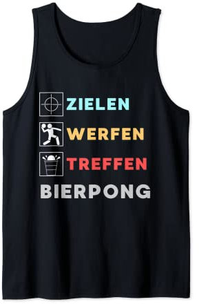 Lustiges Bierpong Trinkspiel Bierball Flunkyball outfit Tank Top