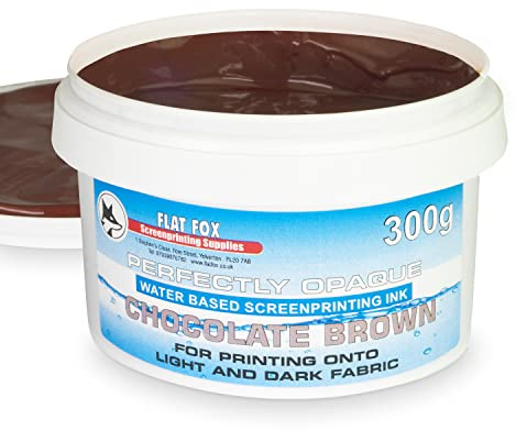 Flat Fox Siebdruck-Tinte auf Wasserbasis (braun, 300 g)