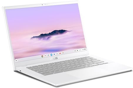 ASUS Laptop Chromebook Plus CX34, pantalla de 14 pulgadas (1920 x 1080), procesador Intel® Core™ i3-1215U, 8 GB de RAM, 256 GB de almacenamiento UFS, ChromeOS, blanco, CX3402CBA-DH386-WH