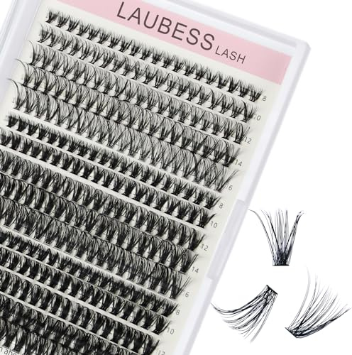 Wimpern Extensions 300 Stück 20D/40D/50D Mixed Tray Cluster Lashes Einzelne Falsche Wimpern (20D/40D/50D-0.07C-8-16mm)