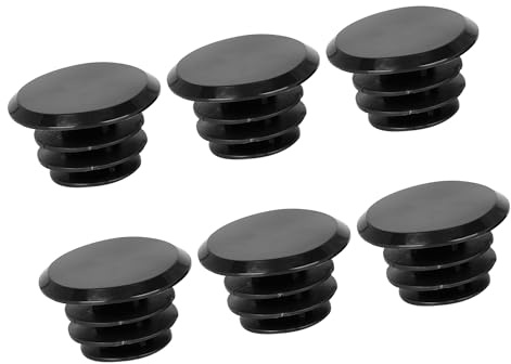 A ABSOPRO Bike Handlebar Bar Plastic End Plugs Caps Locking Grip Set of 6