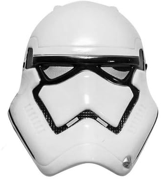 Rubies Star Wars 7 Stormtrooper Media Máscara - Talla única para niños - Accesorio de disfraz