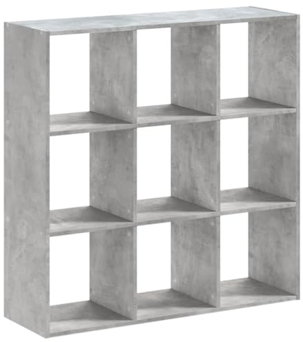 vidaXL Bücherregal Betongrau 102x32x102 cm Holzwerkstoff