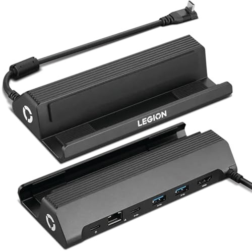 Legion Go USB-C Hub Dock para Legion Go - Base 6 en 1, expansión de Puertos, Carga, Video, Soporte Ethernet