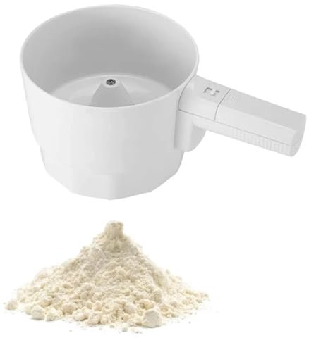VKEID Tamiz de Harina Tamiz eléctrico de harina con Forma de Taza de plástico Tamiz mecánico Manual Tamiz de Malla for Hornear Pasteles Tamiz de azúcar