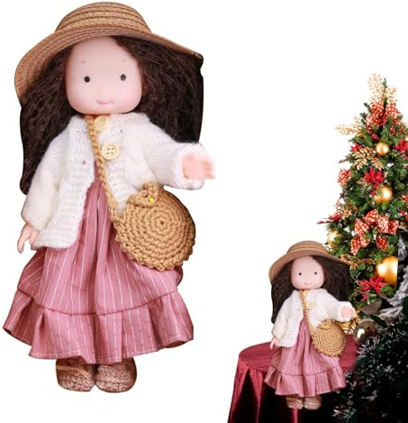 Handgemachte Puppe Mädchen, Mädchen Stoffpuppe - Entzückende Anime Stoffpuppe - Schlafendes, beruhigendes Spielzeug, weiche Stoffpuppe für Mädchen, Heimdekoration für Wohnzimmer, Schlafzimmer, Kinderz