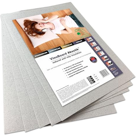 uficell® Vinoboard Akustik Vinyl Trittschalldämmung für Vinyl-/LVT Designböden mit anti-slip Effekt 1,8 mm stark - Die Ideale Unterlage für Vinyl-/LVT Klick Böden (3 Pakete - 21 m²)