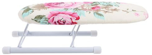 Cabilock Mini Foldable Ironing Board for Sleeves Collars Portable Ironing Supply Random Pattern Design for Compact Spaces Tube Material for Home Travel