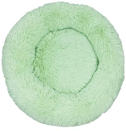 Pevfeciy Hundebett Katzenbett Flauschig Donut Kuscheliges Hundekissen Hundekorb Heimtierbedarf für große, mittelgroße & kleine Haustier,Grün,80cm