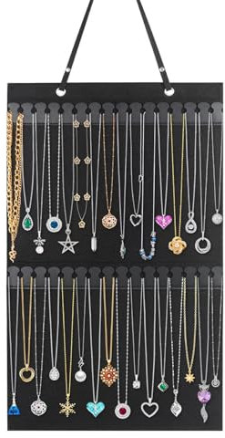 Wand-Schmuckhalter, Wand-Armbandhalter, Halsketten-Organizer, 32 Haken, Schmuck-Display, Tür-Halskettenaufhänger, Schmuckhaken für Wand, weiche Schmuckhaken, Tür-Schmuck-Organizer, Wandschmuck