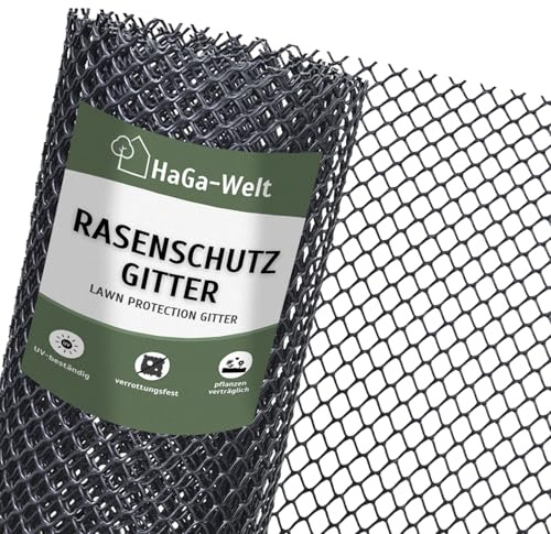 HaGa Grille de protection de pelouse, 2 m x 5 m, en plastique, robuste, pour jardin et pelouse, allées, poulailler et pente, compatible avec les robots tondeuses