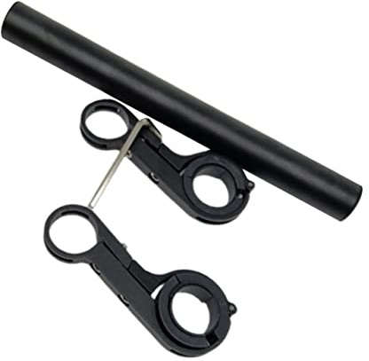 Sosoport Support D'extension de Vélo 20 Cm en Alliage D'aluminium Robuste pour Lampe Torche, Prolongateur de Guidon Multifonction Léger et Pratique, Compatible VTT et Vélo de Route,