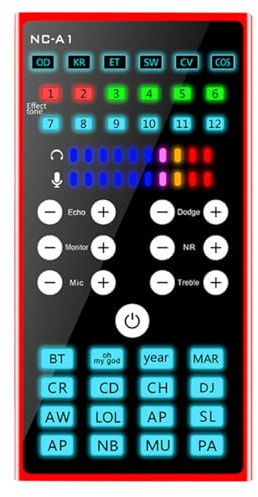 Tofficu Live-soundkarte Für Live-Streaming Professioneller Audiointerface Voice-Disguiser Handy-Sound-Controller Einfache Bedienung Effiziente Nachhallreduzierung