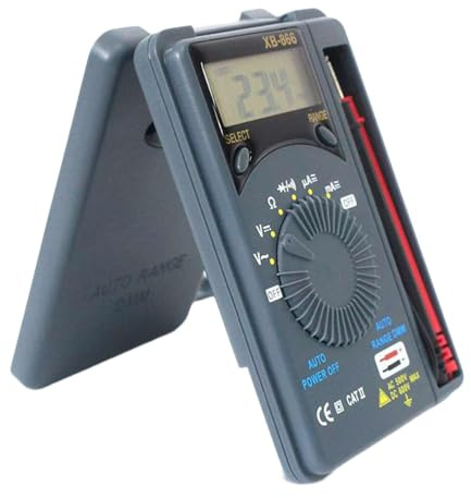 harayaa Multimètre électrique, voltmètre, petit outil portatif alimenté par batterie, testeur de tension pour fusibles, détection de voitures, ménage