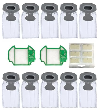 Compatibile con il kit di sostituzione del sacchetto raccolta della polvere e pre-filtro dell'aspirapolvere senza fili VK7 FP7