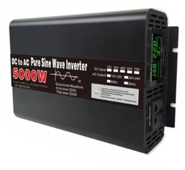 Transformateur Onduleur Solaire Hybride 5000 W DC 12 V 24 V 48 V vers AC 220 V Chargeur 5 KW À Onde Sinusoïdale Chargeur Portable 12 V 220 V(24V,240V(50HZ),Universal)