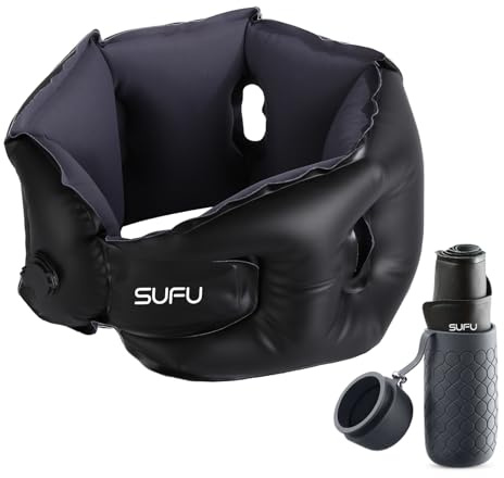 SUFU Aufblasbares Nackenkissen – 68g Handflächengröße, 2-in-1 Aufblasen & Aufbewahren, travel Pillow Ideal für Flugzeug & Reise