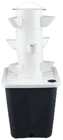 MOOILKO Fioriere Verticali a Torre Sistema di Coltivazione idroponica for balconi Home Fragola Verdura e Frutta(3-Tiers -3Hole)