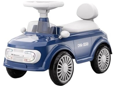 Kids Ride On Push Car Wiggle Car med Under Seat Förvaring Musik Skjutleksaker for småbarn Pojkar Flickor(Blauw)