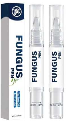 Penna fungo per unghie con olio dell'albero del tè, penna per riparazione unghie scolorite e ispessite, aiuta a ripristinare le unghie fragili e gialle, applicatore a pennello di precisione