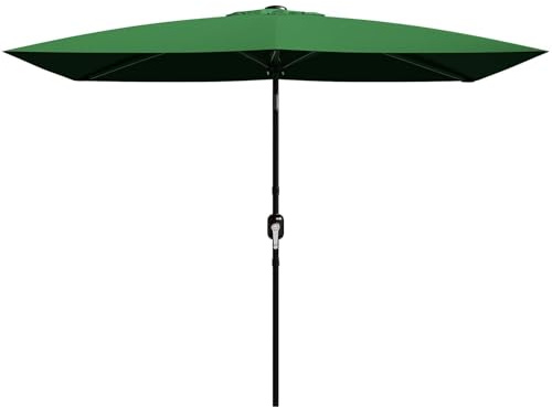 WEJIUAFB Parasol de jardin rectangulaire 3 x 2 m, sans socle, résistant aux UV UPF50+ et imperméable, parasol de marché inclinable, avec manivelle et ventilation, baleines en acier stables pour jardin