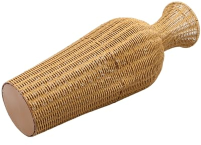 Kichvoe Vaso Decorativo in Finto Rattan Alto da Pavimento 62 Cm