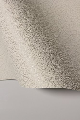 Newroom Vliestapete Vinyl Tapete mit Blattmuster Weiß in edelster Ausführung, außergewöhnliches Tapeten Muster in moderner Landhaus Natur Optik für Design Liebhaber, inkl. Tapezier Ratgeber