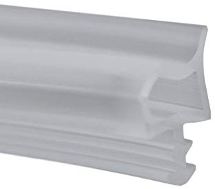 SN Türdichtung Zimmertürdichtung mit Anschlag-Nase, Transparent/klar (je 10 Meter)