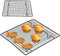 Grille Rectangulaire Gâteaux Baking MoldsNon-baton Refroidissement Cuisson étagère en acier inoxydable Grille a Patisserie Grille de Cuisson10.24 * 9.06inch Baking Molds