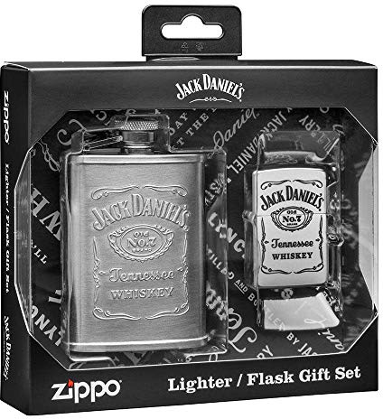 Zippo Gift Set - Jack Daniels Ltr + Flask Combo