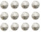 30 Stück Vintage Antik Metall Blazer Knöpfe mit Schaft äntel Knöpfe Jacke Hemd Anzug Hosen Runde für DIY Handwerk 25 mm (Silber)