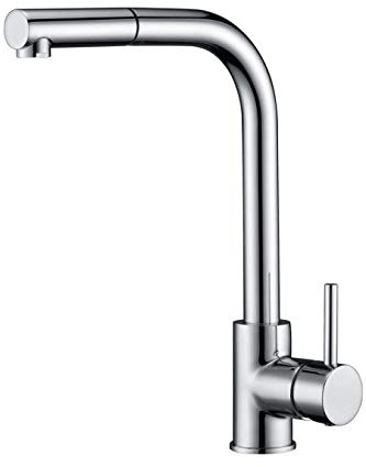 IMEX Malta - Grifo de cocina monomando con Ducha Extraíble, Grifo para Fregadero, Grifo de Cocina Monomando - Imex Malta Cromado GCE006