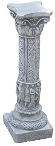 gartendekoparadies.de Colonne grecque et romaine massive piédestal antique élément de décoration de jardin ou de pièce en pierre reconstituée, résistant au gel