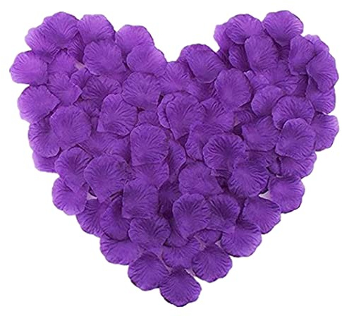 SHATCHI 200pcs Dark Purple Silk Rose Petals Mother’s Day Wedding Confetti Anniversary Table Decorations Christening Flowers Scatter SHATCHI